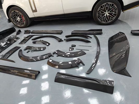 Land Rover Range Rover Carbon fiber Body Kit Range Rover Upgraded Mansory style front lip diffuser স্পয়লার হুড চাকা আর্ক সাইড স্কার্ট