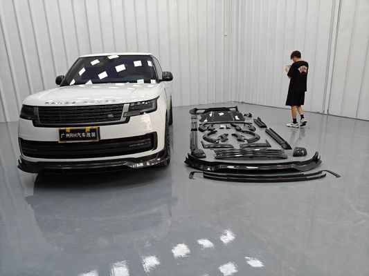 Land Rover Range Rover Carbon fiber Body Kit Range Rover Upgraded Mansory style front lip diffuser স্পয়লার হুড চাকা আর্ক সাইড স্কার্ট