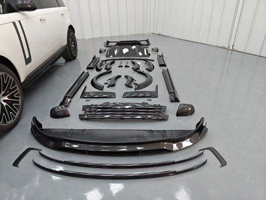 Land Rover Range Rover Carbon fiber Body Kit Range Rover Upgraded Mansory style front lip diffuser স্পয়লার হুড চাকা আর্ক সাইড স্কার্ট