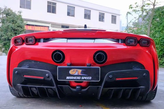 ফেরারির জন্য SF90 শুকনো কার্বন ফাইবার বডি কিট SF90 OEM স্টাইল কার্বন ফাইবার ফ্রন্ট লিপ ডিফিউজার স্পয়লার সাইড স্কার্ট