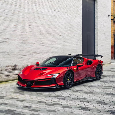 SF90FXX ফেরারি SF90 বডি কিট সামনের এবং পিছনের গাড়ি বাম্পার সাইড স্কার্ট হুড রেললাইট