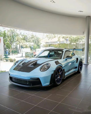 ব্লু পোর্শ বডি কিট 992 GT3RS স্টাইল শুকনো কার্বন ফাইবার হুড