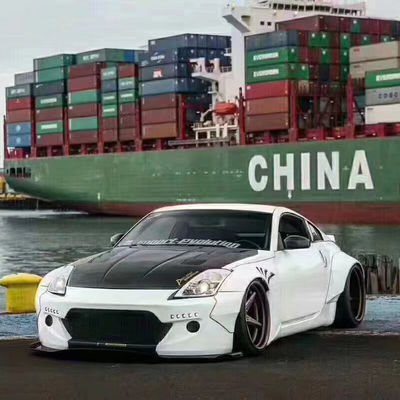 350Z নিসান বডি কিট রেসিন ফাইবার বাম্পার রিয়ার ডিফিউজার অটো ফ্রন্ট স্পয়লার সাইড স্কার্ট