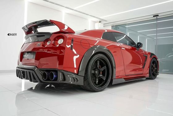 GTR R35 নিসান বডি কিট কার্বন ফাইবার কেপি স্টাইল বাম্পার স্পয়লার ফ্রন্ট ওয়াইডবডি কিট